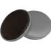 Assento Redondo Banqueta Cadeira Estofados Poltronas H02 Corino Cinza 39 cm - Lyam Decor