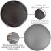 Assento Redondo Banqueta Cadeira Estofados Poltronas H02 Corino Cinza 39 cm - Lyam Decor