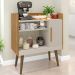 Balcão Aparador Buffet Para Café 01 Porta B02 Cinamomo Off White - Lyam Decor