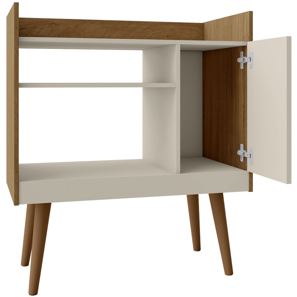 Balcão Aparador Buffet Para Café 01 Porta B02 Cinamomo Off White - Lyam Decor