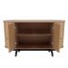 Balcão Buffet Para Sala De Estar Curvo 02 Portas Romagna 130cm D03 Freijó Preto Fosco - Lyam Decor