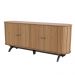 Balcão Buffet Para Sala De Estar Curvo 04 Portas Romagna 180cm D03 Freijó Preto Fosco - Lyam Decor