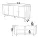 Balcão Buffet Para Sala De Estar Curvo 04 Portas Romagna 180cm D03 Freijó Preto Fosco - Lyam Decor
