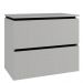 Balcão Gabinete Para Banheiro 80 cm 03 Gavetas Urban B06 Argento Preto - Lyam Decor