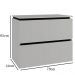 Balcão Gabinete Para Banheiro 80 cm 03 Gavetas Urban B06 Argento Preto - Lyam Decor