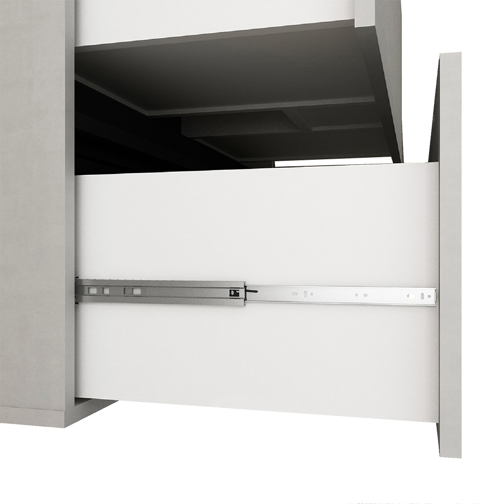 Balcão Gabinete Para Banheiro 80 cm 03 Gavetas Urban B06 Argento Preto - Lyam Decor