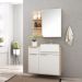 Balcão Gabinete Para Banheiro 80cm 01 Porta E 02 Gavetas Com Cuba Jazz B06 Faia Branco - Lyam Decor