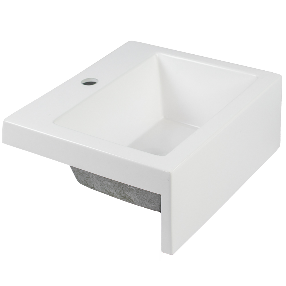 Balcão Gabinete Para Banheiro 80cm 01 Porta E 02 Gavetas Com Cuba Jazz B06 Faia Branco - Lyam Decor