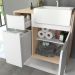 Balcão Gabinete Para Banheiro Com Pés e Cuba 80cm West B06 Branco Faia - Lyam Decor
