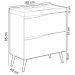 Balcão Gabinete Para Banheiro Com Pés e Lavatório 80cm Evie B06 Branco Tau - Lyam Decor