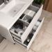 Balcão Gabinete Para Banheiro Com Pés e Lavatório 80cm Evie B06 Branco Tau - Lyam Decor