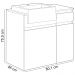 Balcão Gabinete Para Banheiro Suspenso 80cm Moira B06 Branco Cristal Noce Amêndoa - Lyam Decor