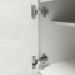 Balcão Gabinete Para Banheiro Suspenso 80cm Moira B06 Branco Cristal Noce Amêndoa - Lyam Decor