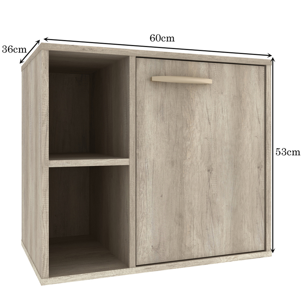 Balcão Gabinete Suspenso Para Banheiro 60 cm Com 01 Porta Anne B06 Barrique - Lyam Decor