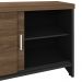 Balcão Multiuso Escritório 2 Portas 3 Gavetas Atria Executiva 160cm A02 Charuto Preto - Lyam Decor