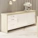 Balcão Multiuso Escritório 2 Portas 3 Gavetas Atria Executiva A02 Carvalho Branco - Lyam Decor