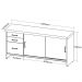 Balcão Multiuso Escritório 2 Portas 3 Gavetas Atria Executiva A02 Carvalho Branco - Lyam Decor