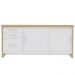 Balcão Multiuso Escritório 2 Portas 3 Gavetas Atria Executiva A02 Carvalho Branco - Lyam Decor