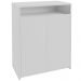 Balcão Multiuso Escritório Sala Cool A02 02 Portas Branco - Lyam Decor