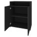 Balcão Multiuso Escritório Sala Cool A02 02 Portas Preto - Lyam Decor