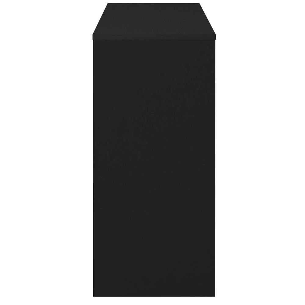 Balcão Multiuso Escritório Sala Cool A02 02 Portas Preto - Lyam Decor