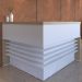 Balcão Para Recepção Escritório Office Atria Executiva 147x147cm A02 Carvalho Branco - Lyam Decor