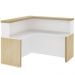 Balcão Para Recepção Escritório Office Atria Executiva 147x147cm A02 Carvalho Branco - Lyam Decor