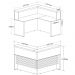 Balcão Para Recepção Escritório Office Atria Executiva 147x147cm A02 Carvalho Branco - Lyam Decor
