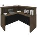 Balcão Para Recepção Escritório Office Atria Executiva 147x147cm A02 Charuto Preto - Lyam Decor
