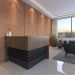 Balcão Para Recepção Escritório Office Atria Executiva 147x147cm A02 Charuto Preto - Lyam Decor