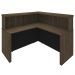 Balcão Para Recepção Escritório Office Atria Executiva 147x147cm A02 Charuto Preto - Lyam Decor
