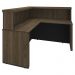 Balcão Para Recepção Escritório Office Atria Executiva 147x147cm A02 Charuto Preto - Lyam Decor