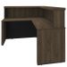 Balcão Para Recepção Escritório Office Atria Executiva 147x147cm A02 Charuto Preto - Lyam Decor