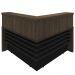 Balcão Para Recepção Escritório Office Atria Executiva 147x147cm A02 Charuto Preto - Lyam Decor