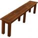 Banco De Madeira Maciça Pinus 200 cm Rústico Vintage W02 Imbuia - Lyam Decor