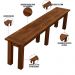 Banco De Madeira Maciça Pinus 200 cm Rústico Vintage W02 Imbuia - Lyam Decor