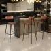 Banqueta Alta Bar Cozinha Sala De Jantar Milão L02 Couríssimo Camel Marrom - Lyam Decor