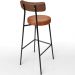 Banqueta Alta Bar Cozinha Sala De Jantar Milão L02 Couríssimo Marrom Camel - Lyam Decor