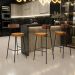 Banqueta Alta Bar Cozinha Sala De Jantar Milão L02 Couríssimo Marrom Whisky - Lyam Decor