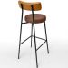 Banqueta Alta Bar Cozinha Sala De Jantar Milão L02 Couríssimo Whisky Marrom - Lyam Decor