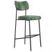 Banqueta Alta Bar Cozinha Sala De Jantar Preto Elira L02 Couríssimo Verde - Lyam Decor