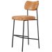 Banqueta Alta Bar Cozinha Sala De Jantar Preto Elira L02 Couríssimo Whisky - Lyam Decor