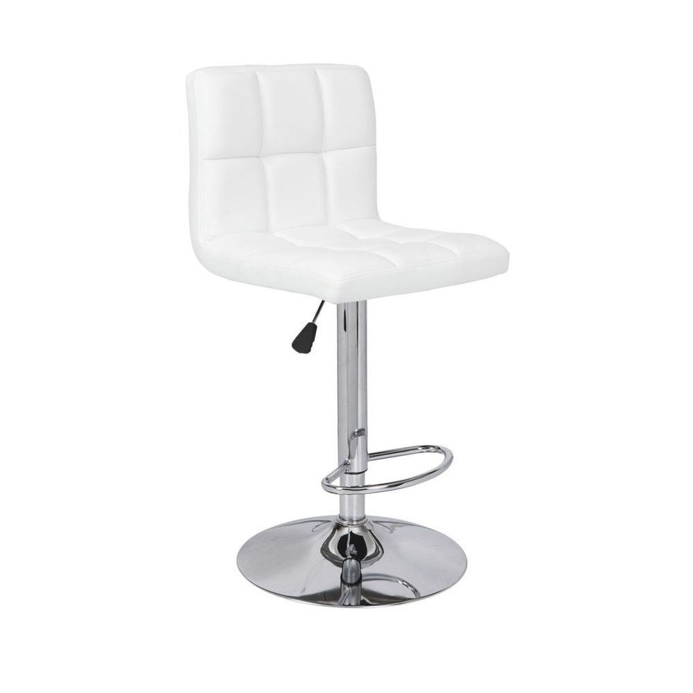 Banqueta Alta Estofada Para Cozinha Vox F03 Branco - Lyam Decor