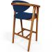 Banqueta Alta Para Cozinha Bancada Bar Sala de Jantar Fixa Cecília L02 Suede Azul Marinho - Lyam