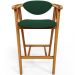 Banqueta Alta Para Cozinha Bancada Bar Sala de Jantar Fixa Cecília L02 Suede Verde Musgo - Lyam