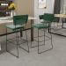 Banqueta Alta Para Cozinha E Sala Jantar Base Em Aço Fixa Allana L02 Facto Verde Musgo - Lyam Decor