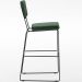 Banqueta Alta Para Cozinha E Sala Jantar Base Em Aço Fixa Allana L02 Facto Verde Musgo - Lyam Decor