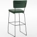 Banqueta Alta Para Cozinha E Sala Jantar Base Em Aço Fixa Allana L02 Facto Verde Musgo - Lyam Decor