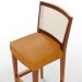 Banqueta Alta Para Cozinha Encosto em Tela Branco Zion L02 Couríssimo Whisky - Lyam Decor