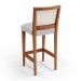 Banqueta Alta Para Cozinha Encosto em Tela Branco Zion L02 Facto Metalizado Cinza - Lyam Decor